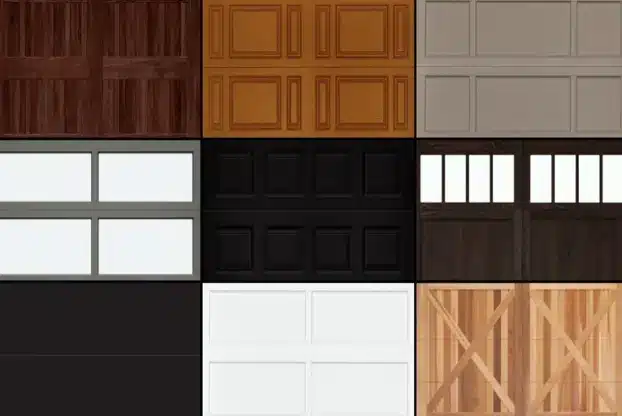 different garage door panels